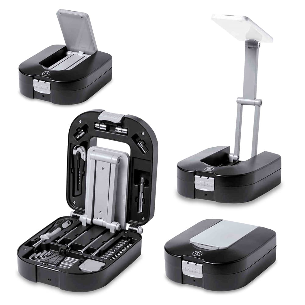 SET DE HERRAMIENTAS CON LAMPARA LED