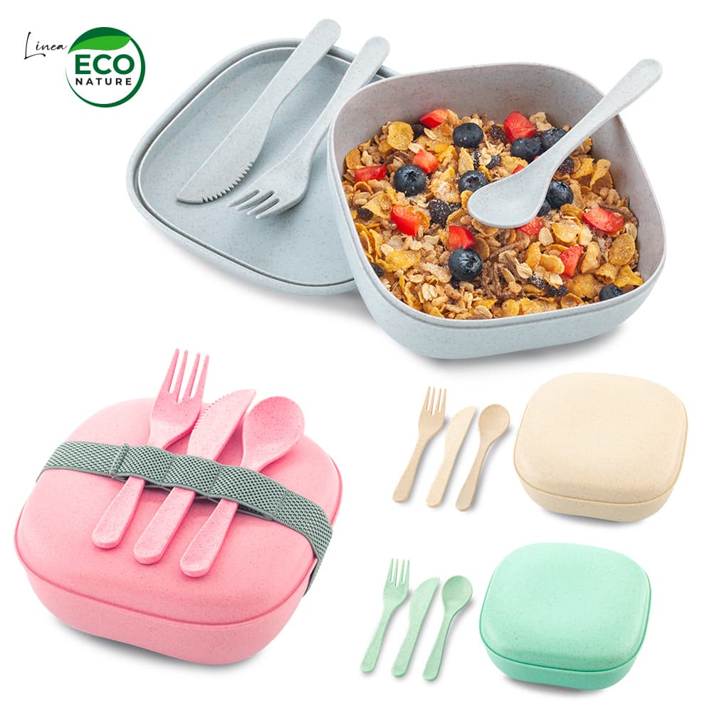 PORTACOMIDAS CON CUBIERTOS ECO NATURE