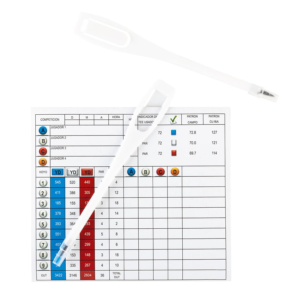 LAPIZ PLASTIC CLIP DE GOLF