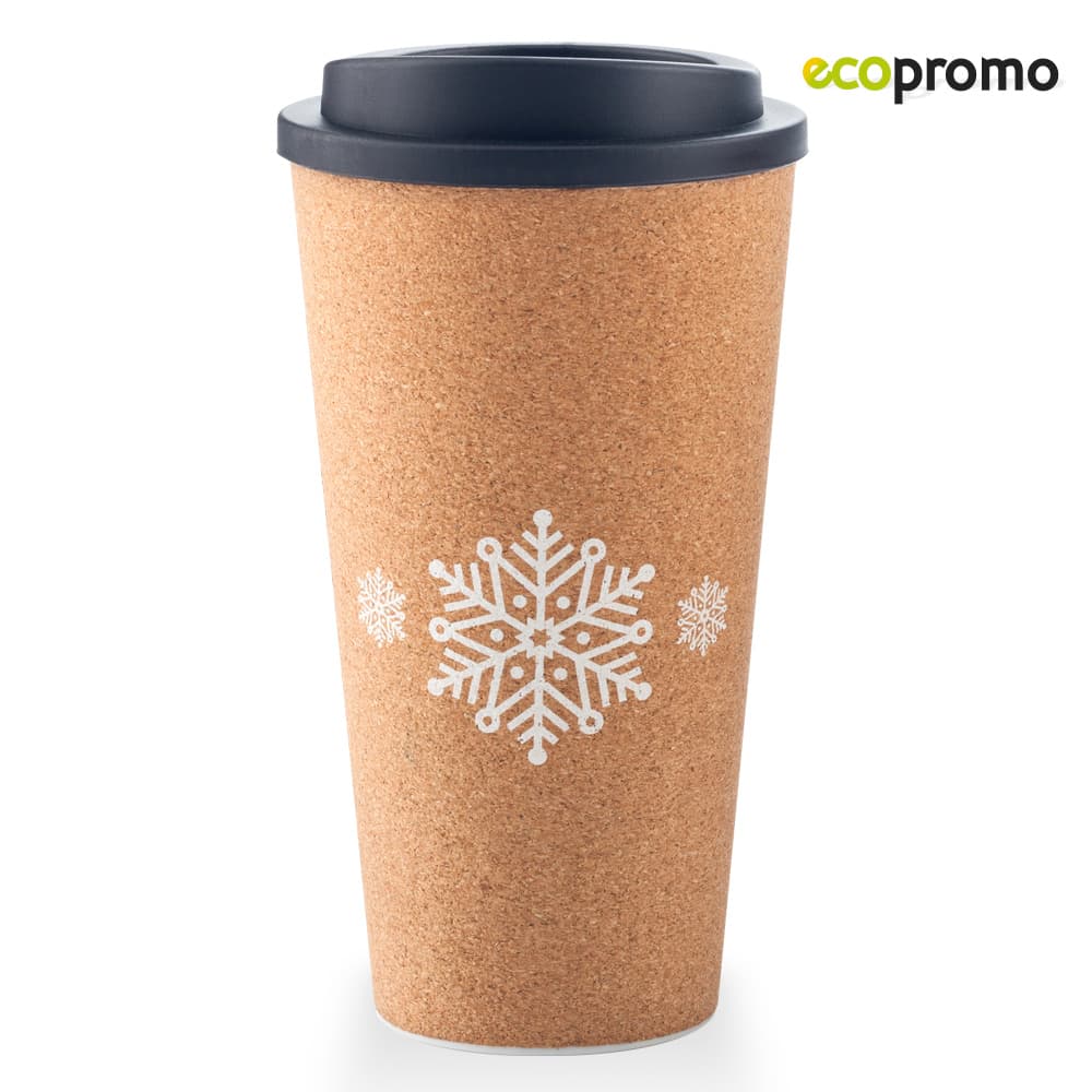 MUG PLASTICO CON CORCHO 16OZ
