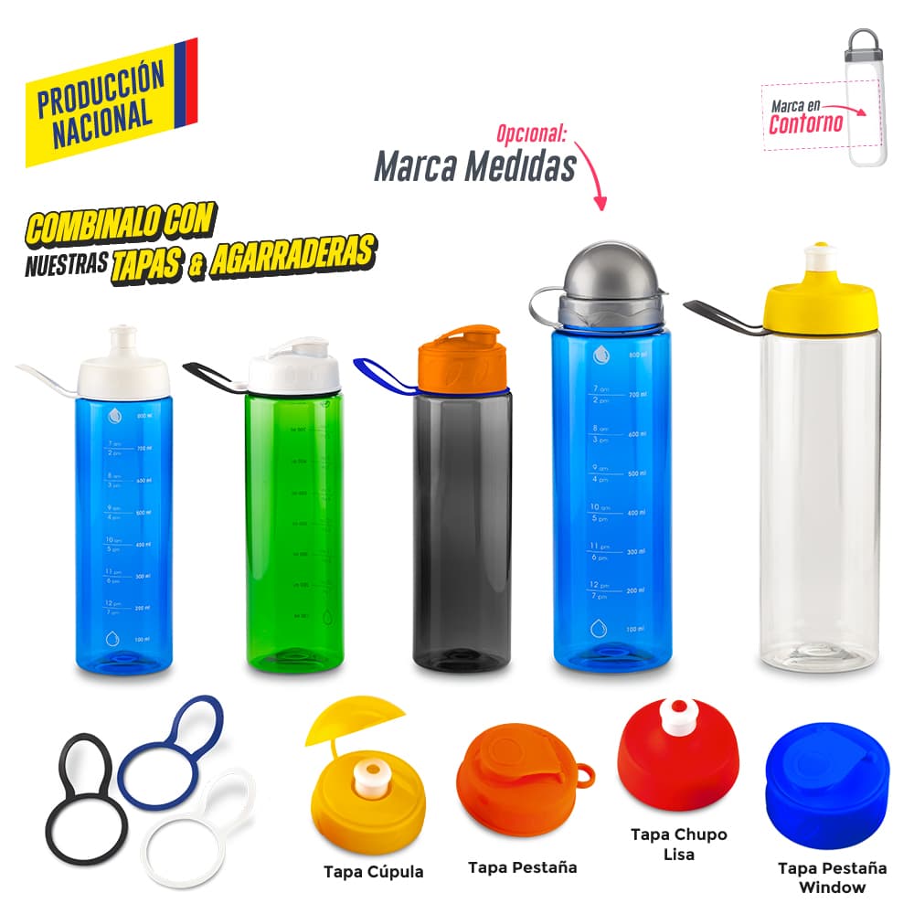 BOTILITO PLASTICO OASIS 800 ML PRODUCCION NACIONAL