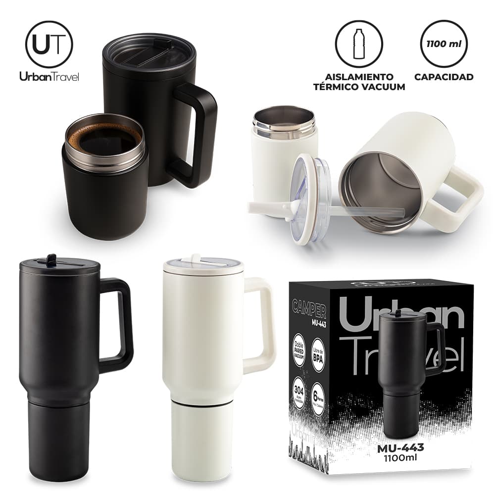 MUG METALICO CAPMER URBAN TRAVEL 110O ML