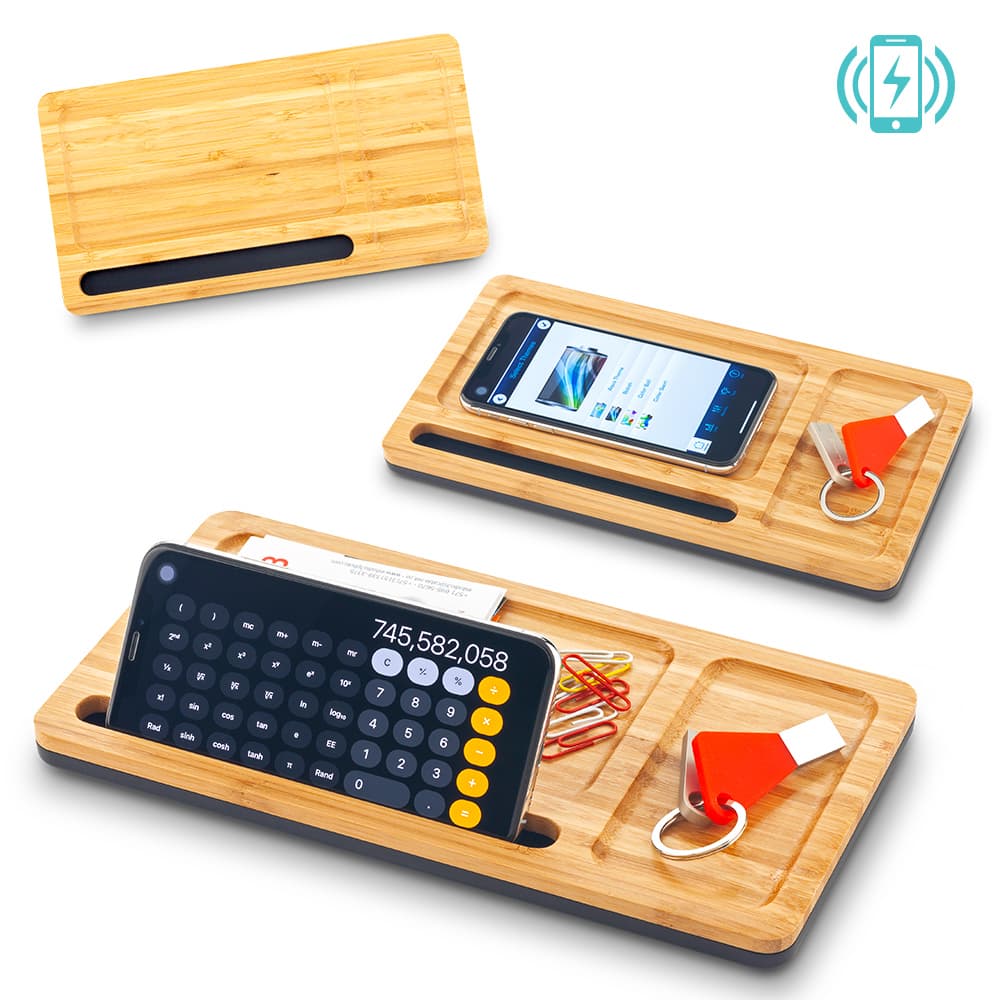 ORGANIZADOR DE ESCRITORIO BAMBOO CON CARGADOR OFERTA